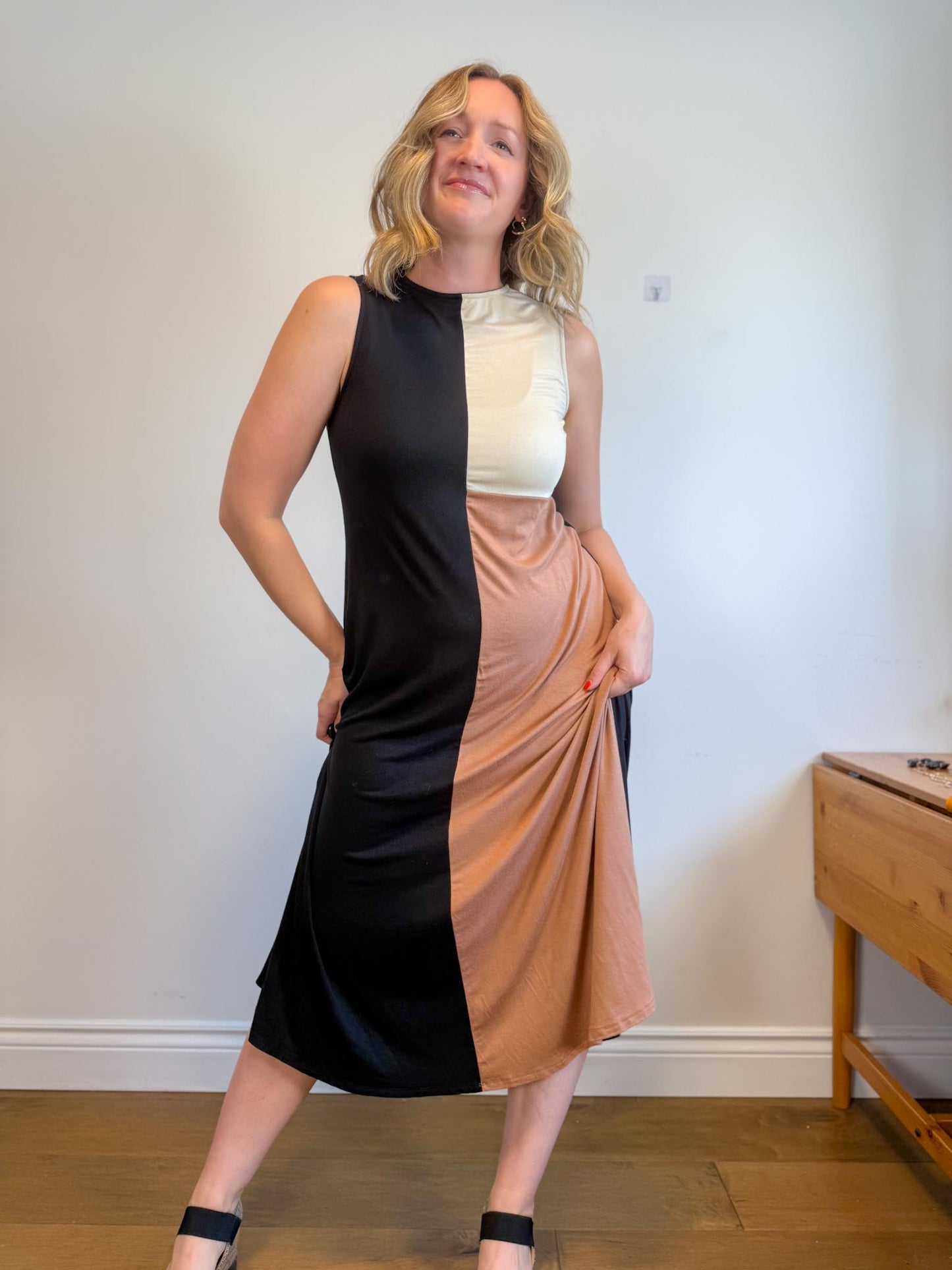 Rachel Pally Designer "Jessie Colorblock Jersey Flowing Maxi Dress" (Size S-L)