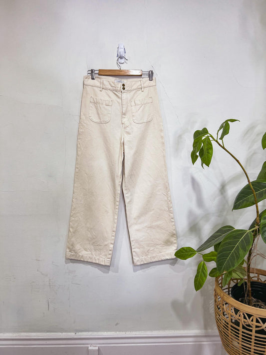 & Other Stories Patch Pocket Jeans in Cream (Size M)