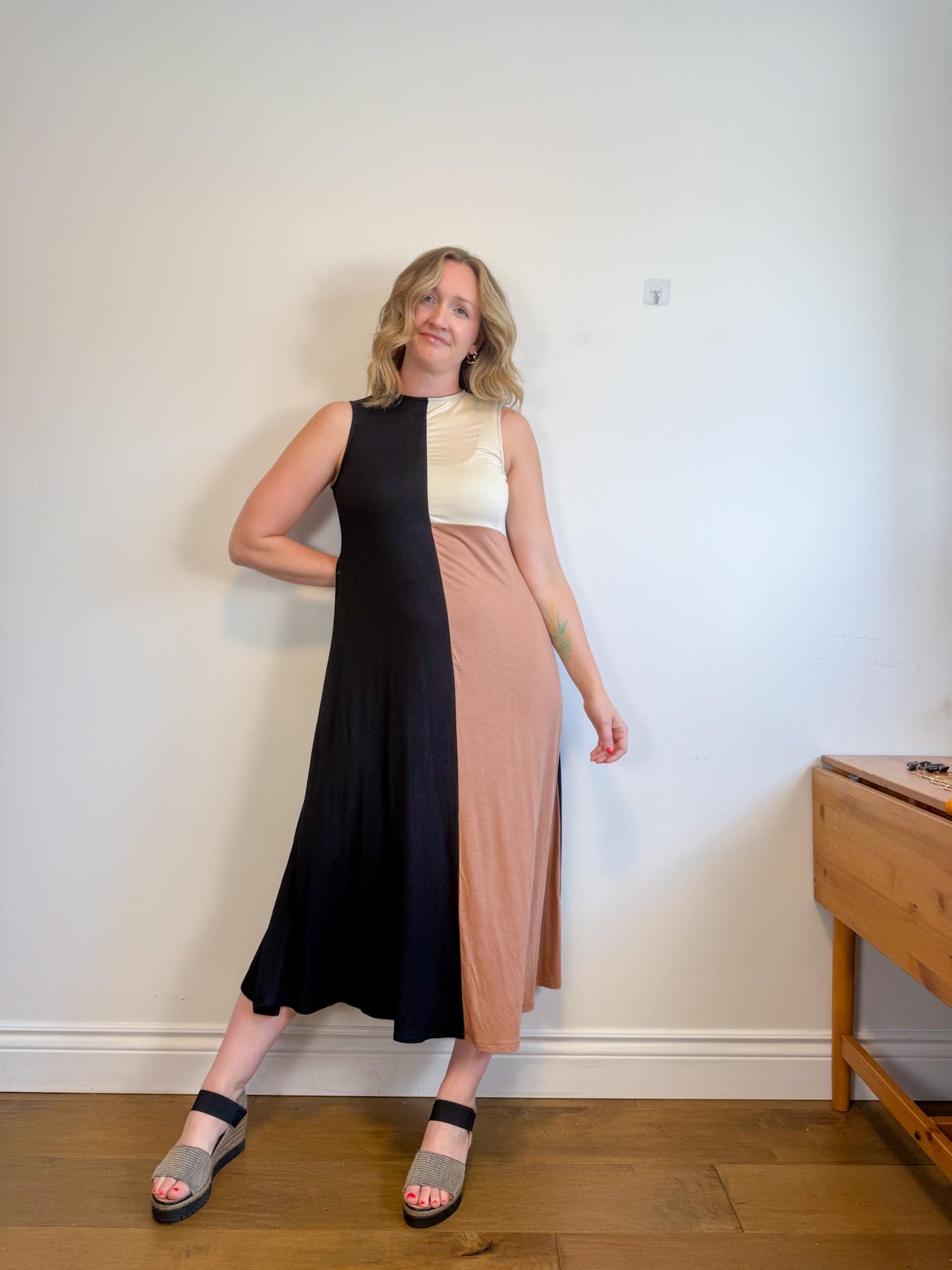 Rachel Pally Designer "Jessie Colorblock Jersey Flowing Maxi Dress" (Size S-L)