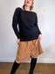 ANINE BING Designer "Fluffy Shoulder Wool Sweater in Black" (Size M)