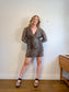 RIXO "Golden Silk Mini Dress in Leopard Print" (Size XL)