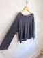 Eileen Fisher Wide Arm Crewneck in Heathered Dark Grey (Size S/M)