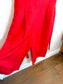 Banana Republic "Linen-Cotton Wide-Leg Cropped Jumpsuit in Red" (Size 14)