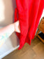 Banana Republic "Linen-Cotton Wide-Leg Cropped Jumpsuit in Red" (Size 14)