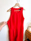 Banana Republic "Linen-Cotton Wide-Leg Cropped Jumpsuit in Red" (Size 14)