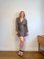 RIXO "Golden Silk Mini Dress in Leopard Print" (Size XL)