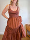 Tanya Taylor Designer "Josephina Dress in Brown" (Size L)
