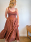 Tanya Taylor Designer "Josephina Dress in Brown" (Size L)