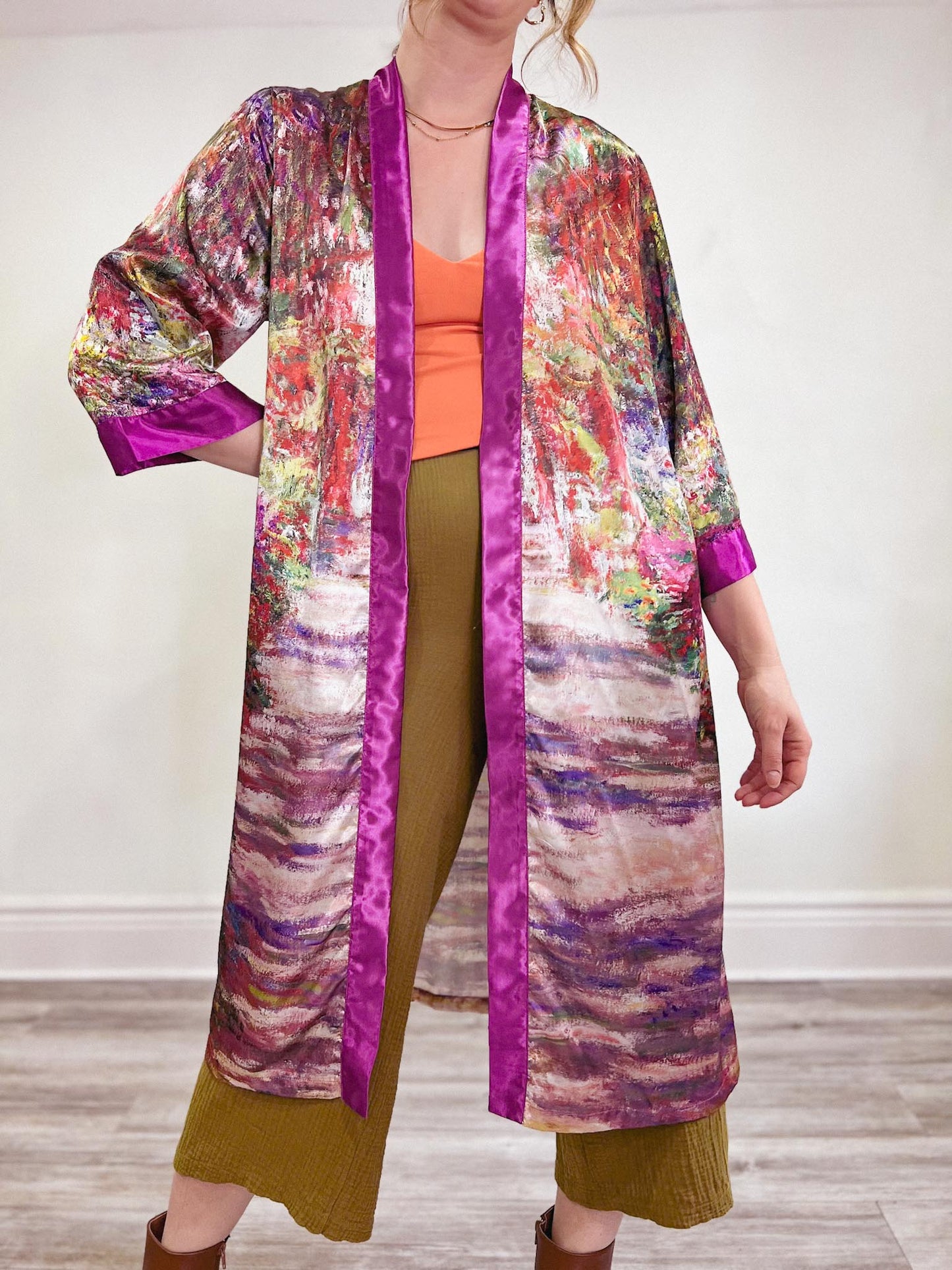 Vintage Abstract Print Duster / Robe (Size S/M)