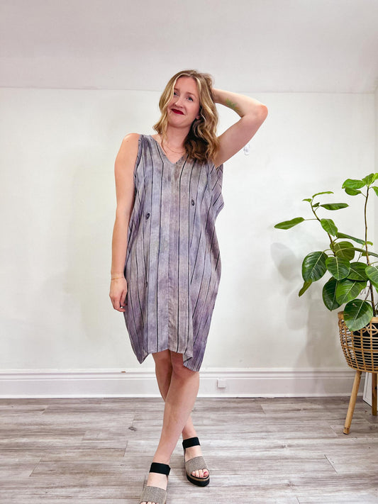 Zero + Maria Cornejo Silk dress in Wood Print (Size 10)