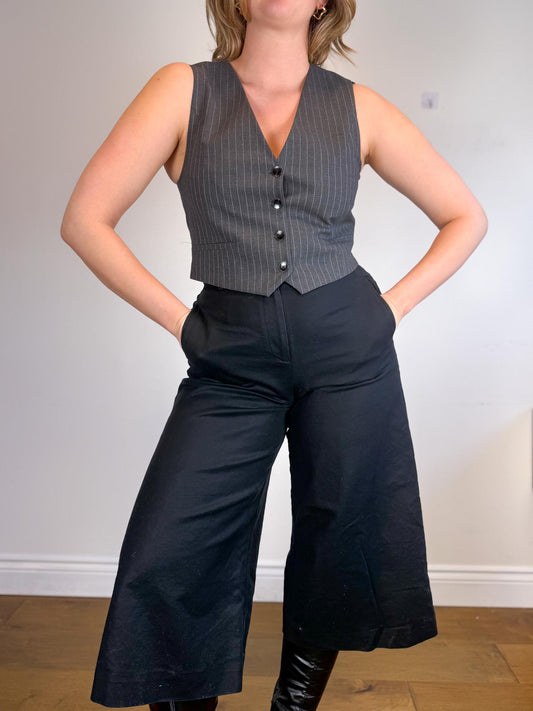 Zara Striped Vest in Grey (Size L)