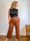 Kit & Ace Pull On Wide Leg Trousers in Brown (Size 12)
