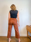 Kit & Ace Pull On Wide Leg Trousers in Brown (Size 12)