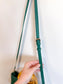 Anthropologie "Marianne Green Purse with Rattan Handle"