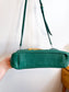 Anthropologie "Marianne Green Purse with Rattan Handle"