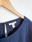 Eileen Fisher Linen Boxy Top in Navy Gingham (Size M)