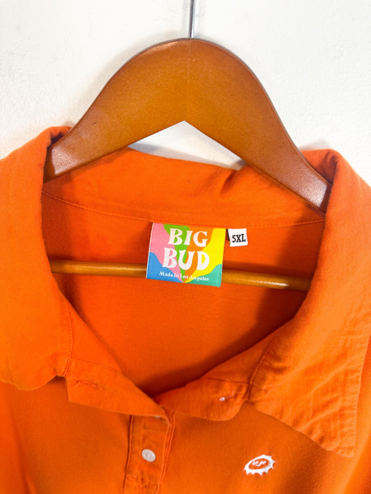 BIG BUD PRESS Slow Fashion Polo Shirt in Orange (Size 5XL)