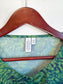 & Other Stories Sheer Top in Green Print (Size L)