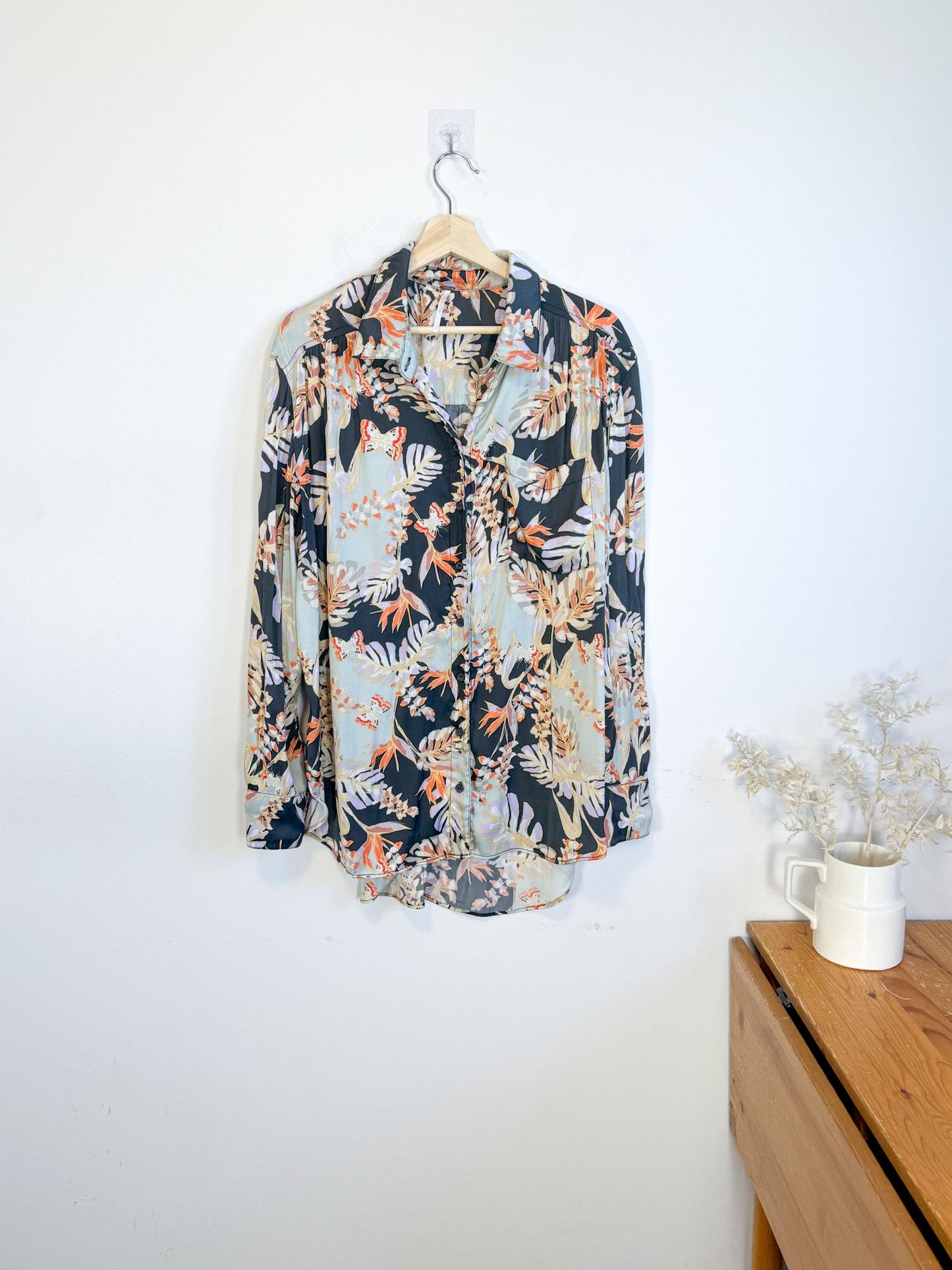 Free People Floral Blouse (Size L)