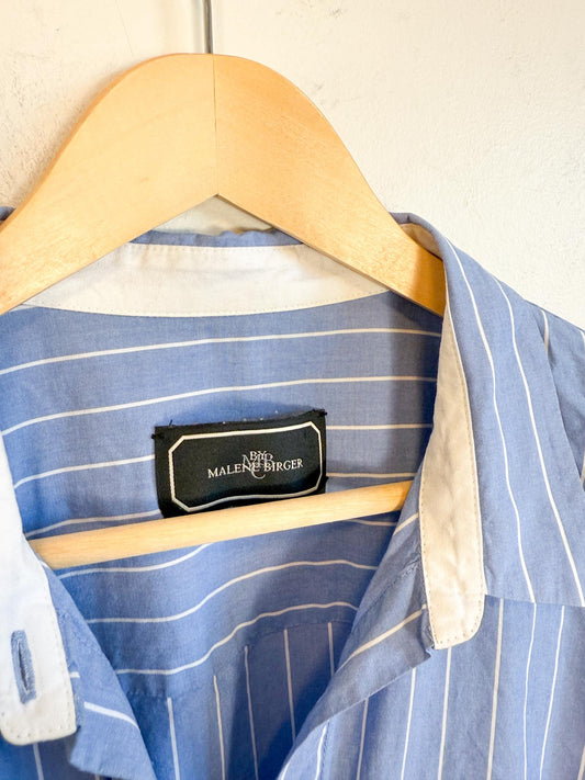 By Malene Birger Designer "Brigitta Blouse in Blue/White Stripe" (Size M)