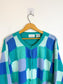 Vintage Checkered Knit Cardigan SOLD AS IS (Size L/XL)