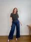 Sisley Organic Cotton Wide Leg Denim in Dark Wash (Size 31)