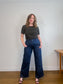 Sisley Organic Cotton Wide Leg Denim in Dark Wash (Size 31)
