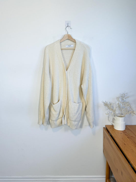 Smash & Tess Fuzzy Neutral Cardigan (Size 2XL)