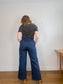 Sisley Organic Cotton Wide Leg Denim in Dark Wash (Size 31)