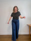 Sisley Organic Cotton Wide Leg Denim in Dark Wash (Size 31)