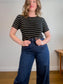Sisley Organic Cotton Wide Leg Denim in Dark Wash (Size 31)