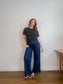 Sisley Organic Cotton Wide Leg Denim in Dark Wash (Size 31)