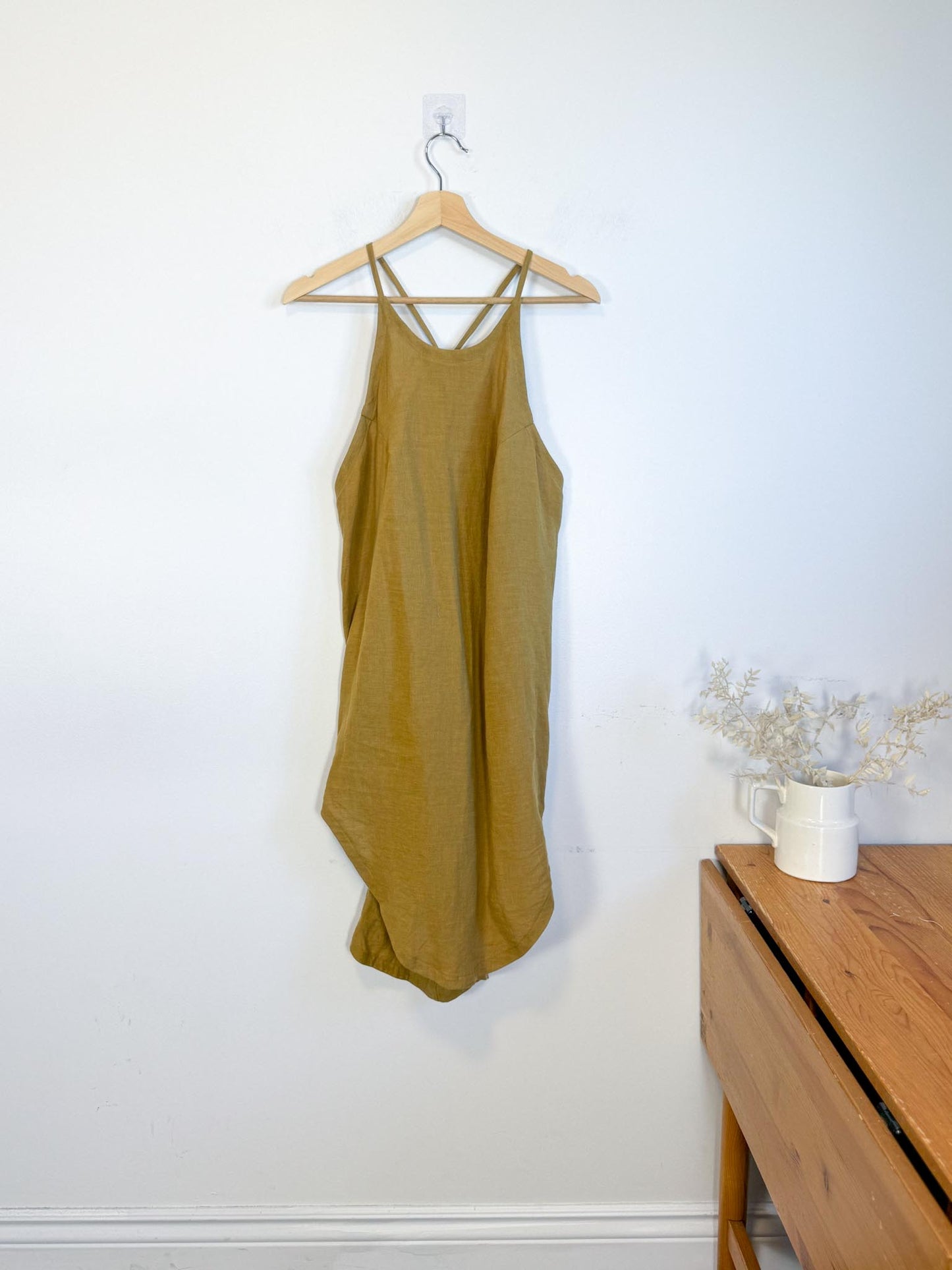 HOI BO Slow Fashion Linen Top in Mustard (Size M)