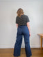 Sisley Organic Cotton Wide Leg Denim in Dark Wash (Size 31)
