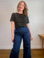 Sisley Organic Cotton Wide Leg Denim in Dark Wash (Size 31)