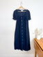 SLEEPER "Brigitte Midi Dress in Navy" (Size S-M)