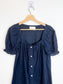 SLEEPER "Brigitte Midi Dress in Navy" (Size S-M)