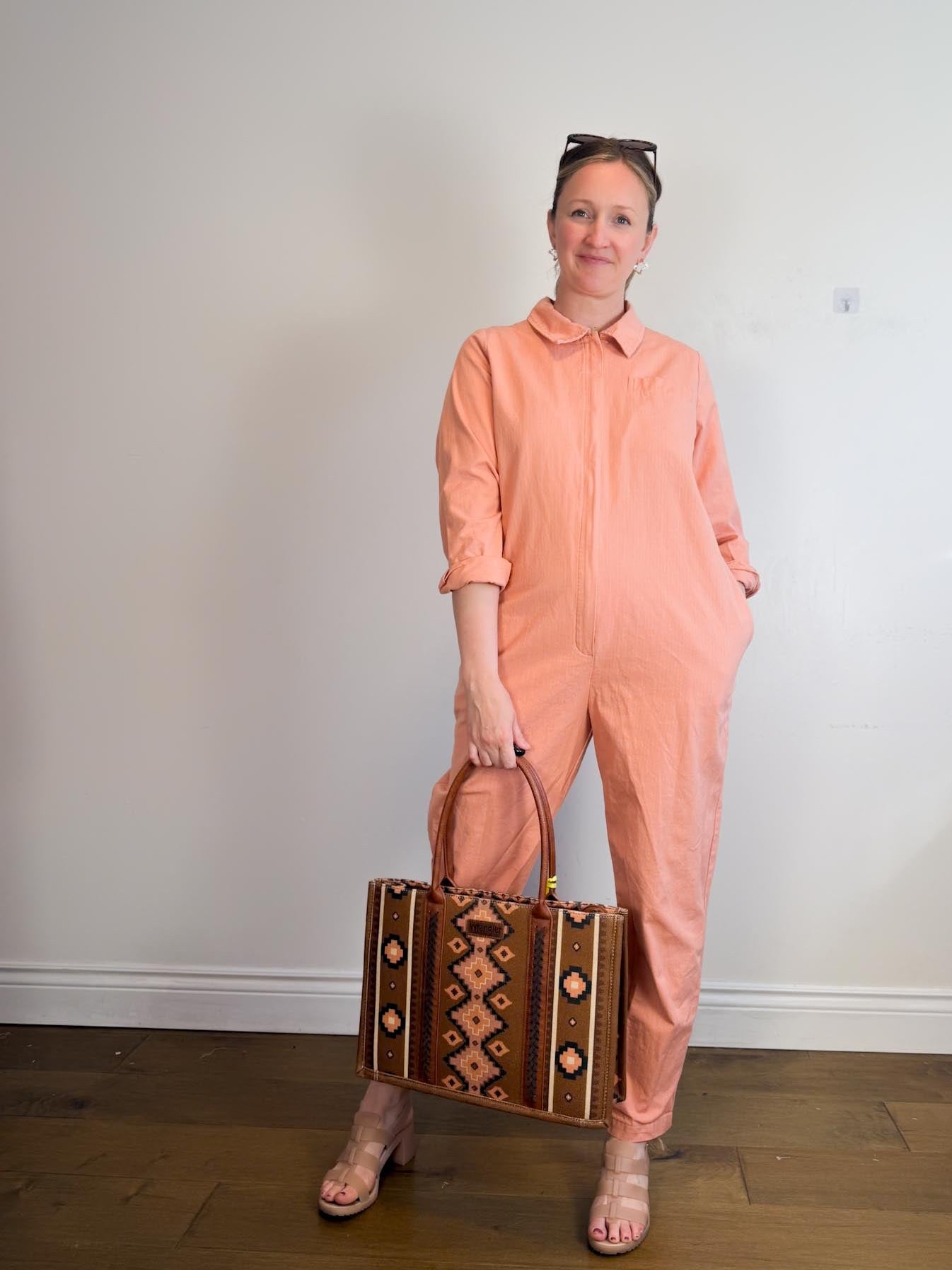RED SKY Slow Fashion Boiler Suit in Pink (Size L)