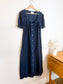 SLEEPER "Brigitte Midi Dress in Navy" (Size S-M)