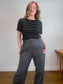 Babaton High Rise Trousers in Grey (Size 16)