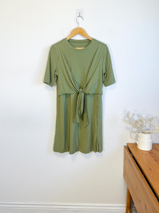 Lululemon Wrap Style T-Shirt Dress in Green (Size L)