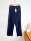 MESHKI "Penelope Pleated High Waisted Pants in Dark Navy" NWT (Size S)