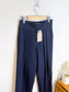 MESHKI "Penelope Pleated High Waisted Pants in Dark Navy" NWT (Size S)