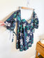 Caroline Constas Designer "Gabrielle Floral Strapless Mini Dress in Navy (Size L)