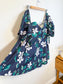 Caroline Constas Designer "Gabrielle Floral Strapless Mini Dress in Navy (Size L)