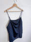 REISS Satin Camisole in Navy (Size 10)