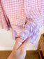 ARKET "Gingham Seersucker Pyjama Two Piece Set in Lilac" SOLD AS IS (Size S)