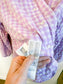 ARKET "Gingham Seersucker Pyjama Two Piece Set in Lilac" SOLD AS IS (Size S)
