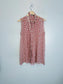 Max Mara Floral Sheer Blouse with Neck Tie in Red/White (Size L)