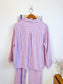 ARKET "Gingham Seersucker Pyjama Two Piece Set in Lilac" SOLD AS IS (Size S)